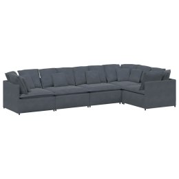 VidaXL Sofa modułowa z poduszkami aksamitna ciemnoszara