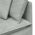 VidaXL Sofa modułowa z podnóżkiem i poduszkami Velvet Light Grey