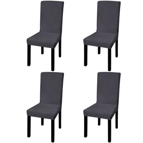 VidaXL Elastyczne pokrowce na krzesła, 4 szt., antracytowe