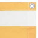 VidaXL Parawan balkonowy, biało-żółty, 90x500 cm, tkanina Oxford