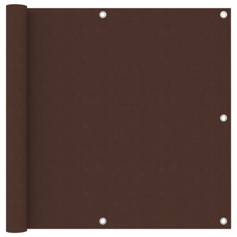 VidaXL Parawan balkonowy, brązowy, 90x500 cm, tkanina Oxford