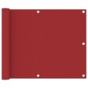 VidaXL Parawan balkonowy, czerwony, 75x300 cm, tkanina Oxford
