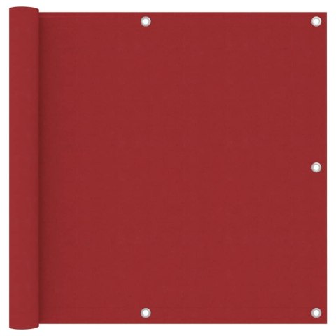 VidaXL Parawan balkonowy, czerwony, 90x400 cm, tkanina Oxford
