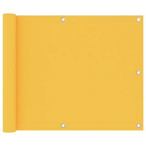VidaXL Parawan balkonowy, żółty, 75x500 cm, tkanina Oxford