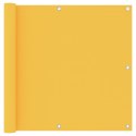 VidaXL Parawan balkonowy, żółty, 90x600 cm, tkanina Oxford