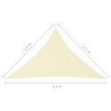 VidaXL Żagiel ogrodowy, tkanina Oxford, trójkątny, 2,5x2,5x3,5 m, krem