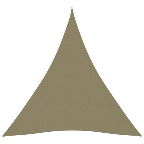VidaXL Żagiel ogrodowy, tkanina Oxford, trójkątny, 3x4x4 m, beżowy