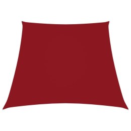 VidaXL Trapezowy żagiel ogrodowy, tkanina Oxford, 2/4x3 m, czerwony