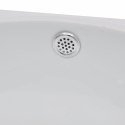 VidaXL Ceramiczna umywalka z otworem przelewowym i na kran, biała