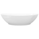 VidaXL Luksusowa ceramiczna umywalka, owalna, biała, 40 x 33 cm