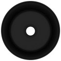 VidaXL Luksusowa, okrągła umywalka, matowa czerń, 40x15 cm, ceramiczna