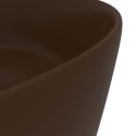 VidaXL Luksusowa, okrągła umywalka, matowy ciemny brąz, 40x15 cm