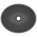 VidaXL Luksusowa, owalna umywalka, ciemnoszara matowa, 40x33 cm