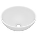 VidaXL Okrągła umywalka łazienkowa, matowa biel, 32,5x14 cm, ceramika