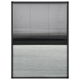 VidaXL Plisowana moskitiera okienna z roletą, aluminium, 80x120 cm