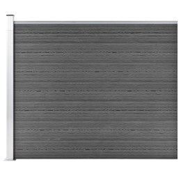 VidaXL Panel ogrodzeniowy z WPC, 175x146 cm, czarny