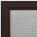 VidaXL Rozsuwana moskitiera okienna, brązowa, (100-193)x75 cm