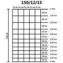 VidaXL Siatka ogrodzeniowa, galwanizowana stal, 50 m, 150 cm, srebrna