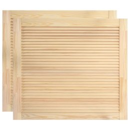 VidaXL Drzwi żaluzjowe do szafki, 2 szt., 39,5x49,4 cm, drewno sosnowe
