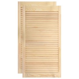 VidaXL Drzwi żaluzjowe do szafki, 2 szt., 99,3x39,4 cm, drewno sosnowe
