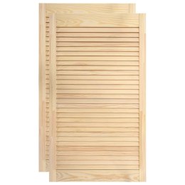 VidaXL Drzwi żaluzjowe do szafki, 2 szt., 99,3x49,4 cm, drewno sosnowe