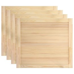 VidaXL Drzwi żaluzjowe do szafki, 4 szt., 39,5x49,4 cm, drewno sosnowe