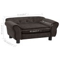 VidaXL Sofa dla psa, brązowa, 72x45x30 cm, pluszowa