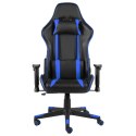 VidaXL Obrotowy fotel gamingowy, niebieski, PVC