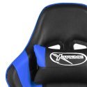 VidaXL Obrotowy fotel gamingowy, niebieski, PVC