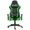 VidaXL Obrotowy fotel gamingowy, zielony, PVC