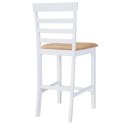VidaXL Krzesła barowe, 2 szt., białe, tkanina