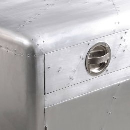 VidaXL Aluminiowy kredens vintage Aviator z 3 szufladami