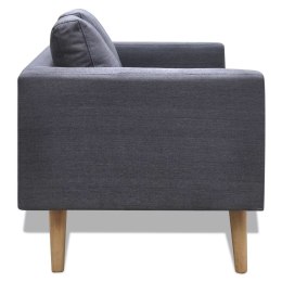 VidaXL Sofa 2-osobowa, materiałowa, ciemnoszara