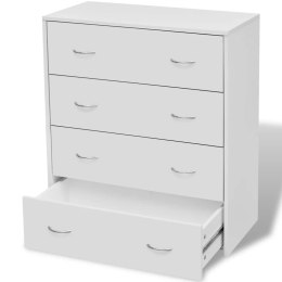 VidaXL Komoda z 4 szufladami, 60 x 30,5 x 71 cm, biała