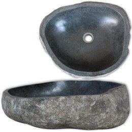 VidaXL Umywalka z kamienia rzecznego, owalna, (29-38)x(24-31) cm