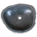 VidaXL Umywalka z kamienia rzecznego, owalna, (45-53)x(34-41) cm