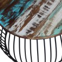 VidaXL Stolik kawowy z drewna odzyskanego, okrągły, 68 x 37 cm