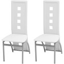 VidaXL Krzesła stołowe, 2 szt., białe, obite sztuczną skórą