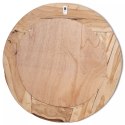 VidaXL Lustro dekoracyjne, drewno tekowe, 80 cm, okrągłe