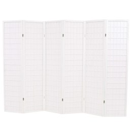 VidaXL Składany parawan 6-panelowy w stylu japońskim, 240x170, biały
