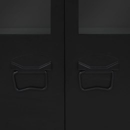 VidaXL Metalowa szafka w industrialnym stylu, 120 x 35 x 70 cm, czarna