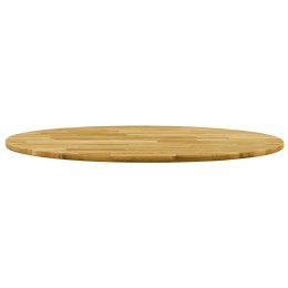 VidaXL Okrągły blat do stolika z litego drewna dębowego, 23 mm, 600 mm