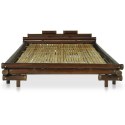 VidaXL Rama łóżka, ciemnobrązowa, bambusowa, 140 x 200 cm