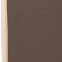 VidaXL Parawan 6-panelowy, brązowy, 240 x 170 x 4 cm, tkanina