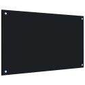 VidaXL Panel ochronny do kuchni, czarny, 80x50 cm, szkło hartowane