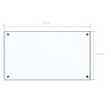 VidaXL Panel ochronny do kuchni, przezroczysty, 70x40 cm, szkło