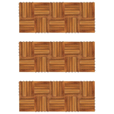 VidaXL Drewniane płytki tarasowe, 30 x 30 cm, akacja, 30 szt.