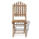 VidaXL Składane krzesła ogrodowe, 4 szt., bambusowe