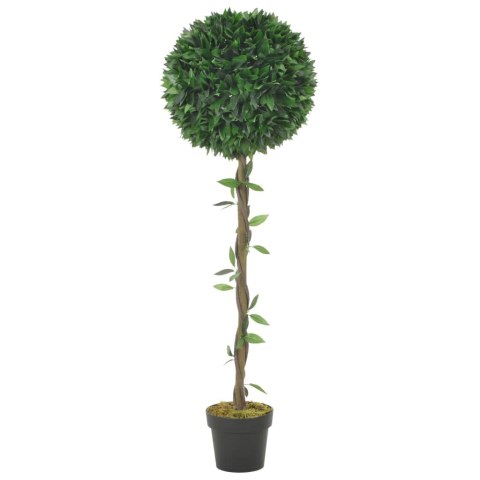 VidaXL Sztuczne drzewko laurowe z doniczką, zielony, 130 cm