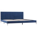 VidaXL Rama łóżka, niebieska, tapicerowana tkaniną, 180 x 200 cm